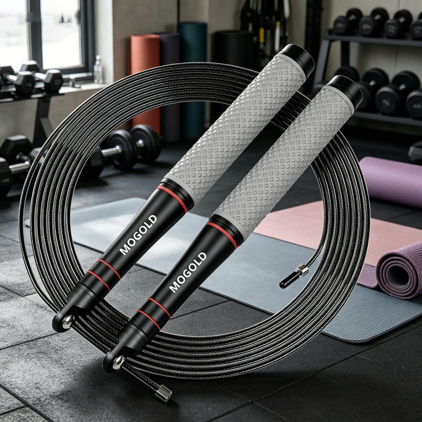 MOGOLD Professional Speed Jump Rope | Ball Bearing Adjustable Skipping Rope