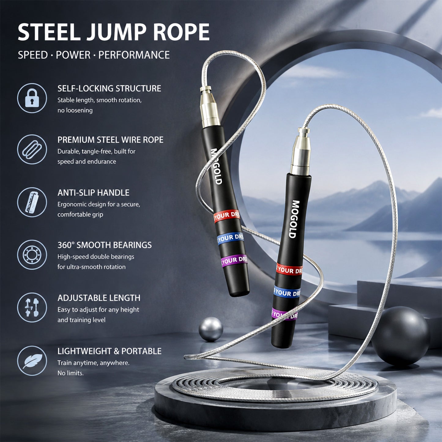 MOGOLD Custom Speed Jump Rope
