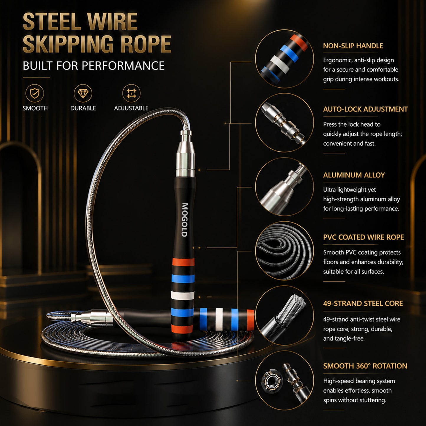 MOGOLD T11 Speed Jump Rope