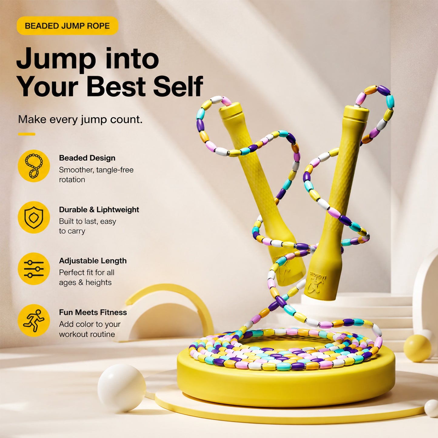MOGOLD T100 Colorful Beaded Rope