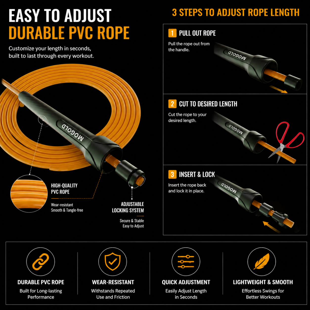 MOGOLD Kids Safe Jump Rope