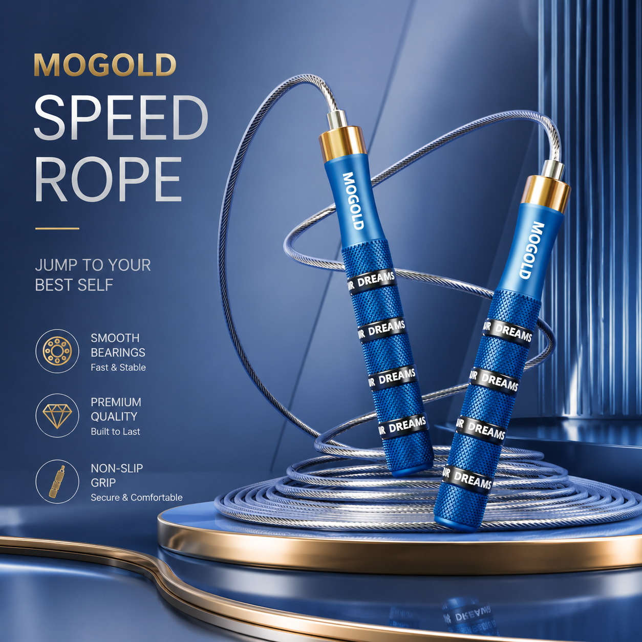 MOGOLD T21 Aluminum Speed Rope