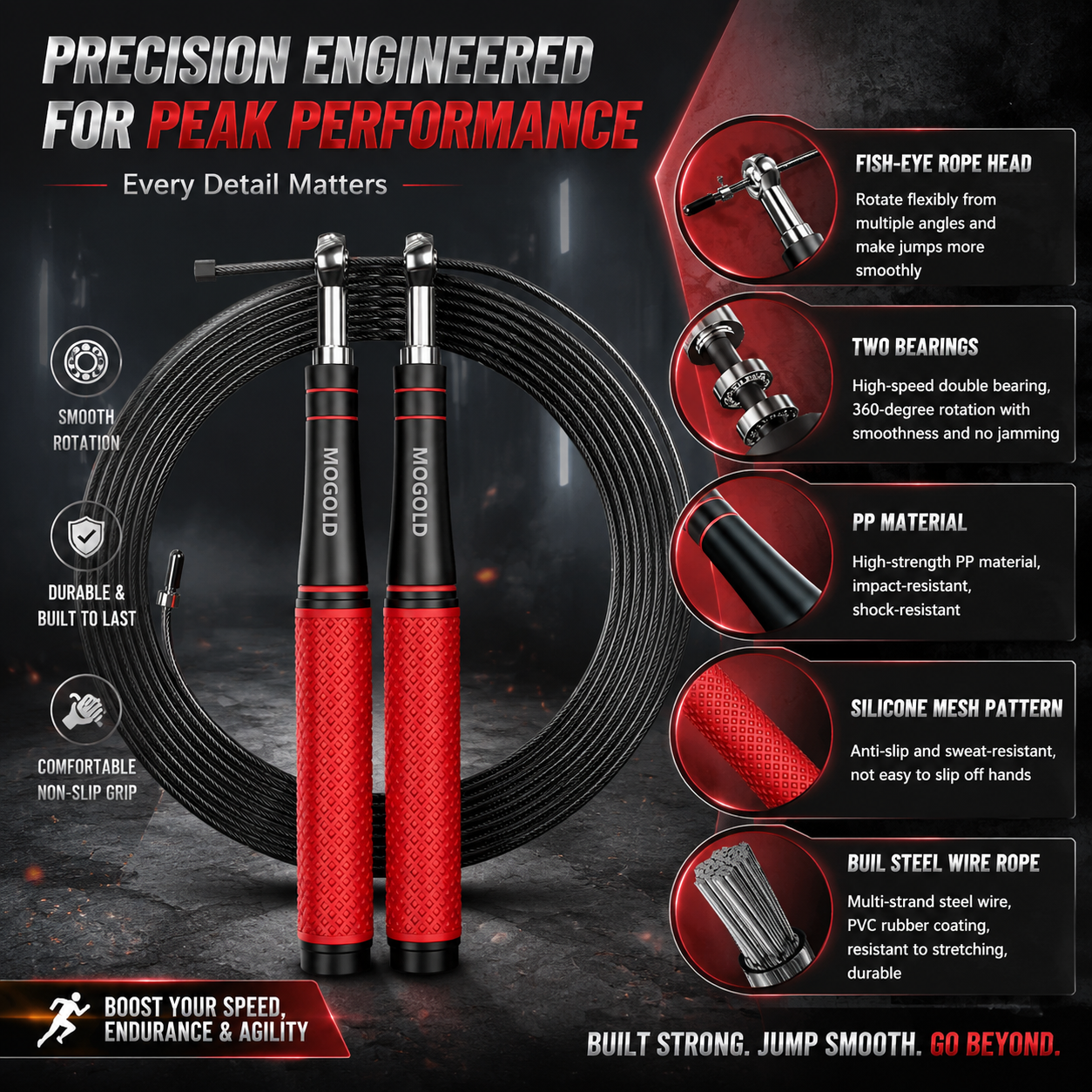 MOGOLD T98 Speed Rope