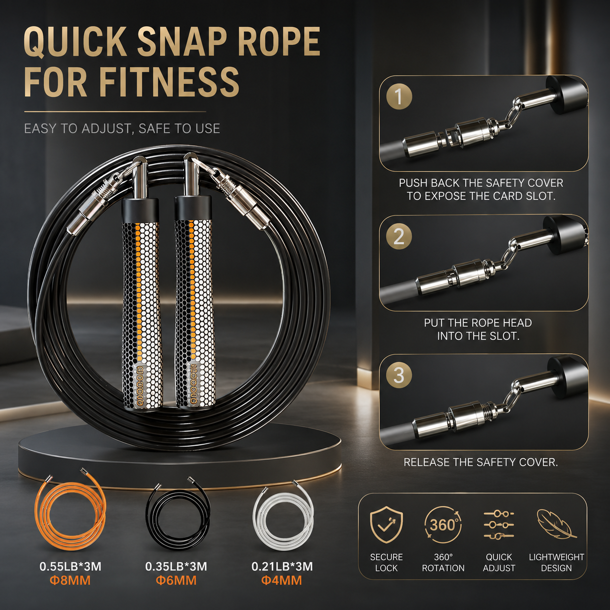 MOGOLD Red Speed Rope