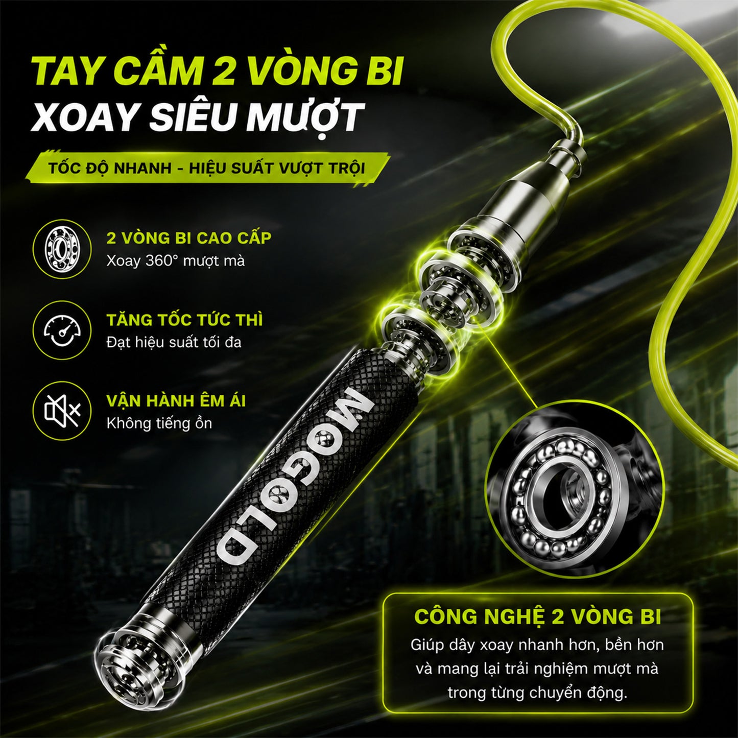 MOGOLD Self-Locking Speed Rope