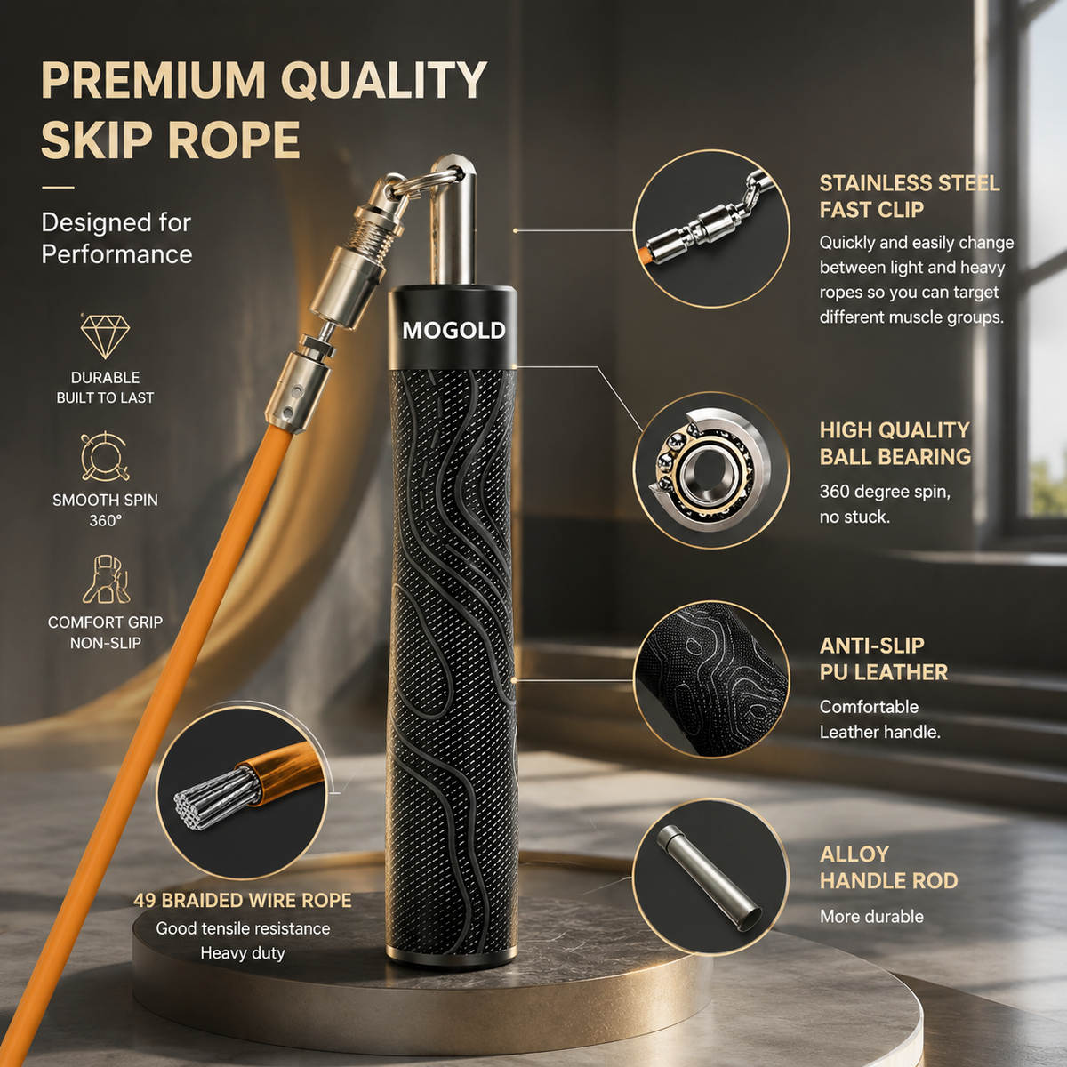 Mogold Ropes MOGOLD Black Weighted Rope Set
