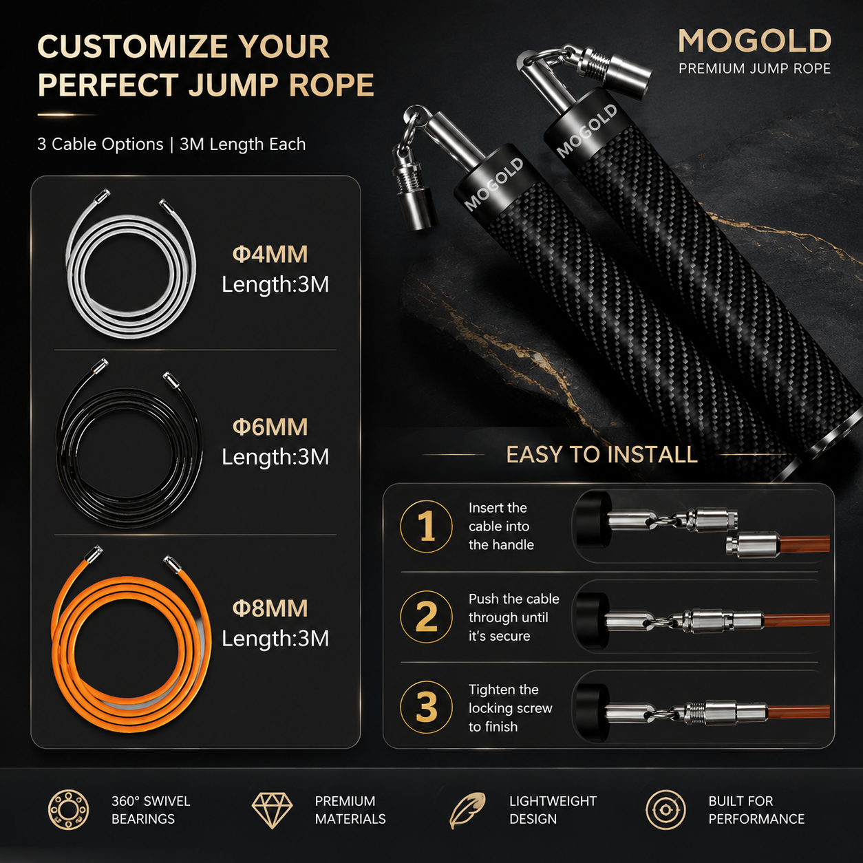 MOGOLD Weighted Jump Rope