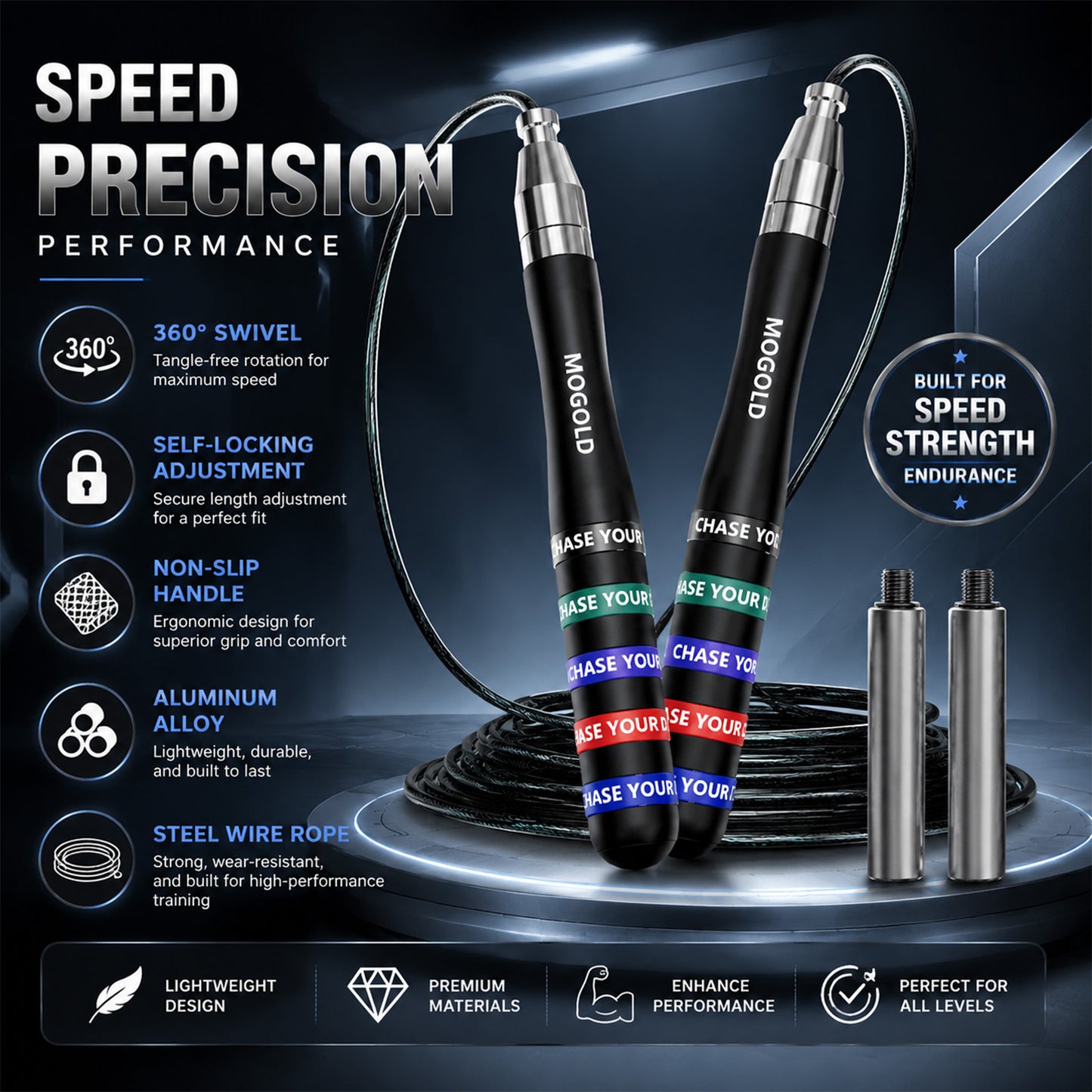 T88 Weighted Speed Rope