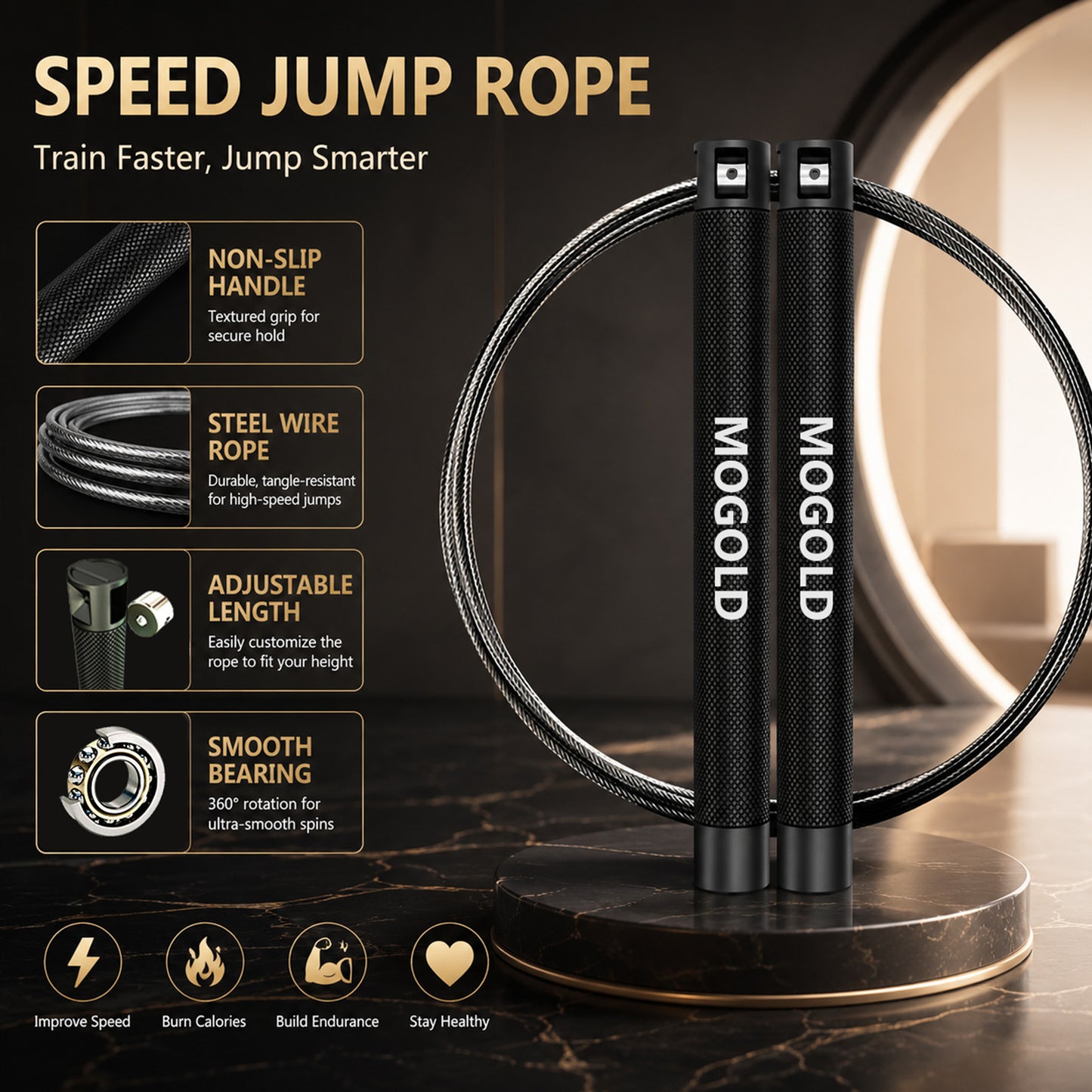 MOGOLD T52 Speed Rope