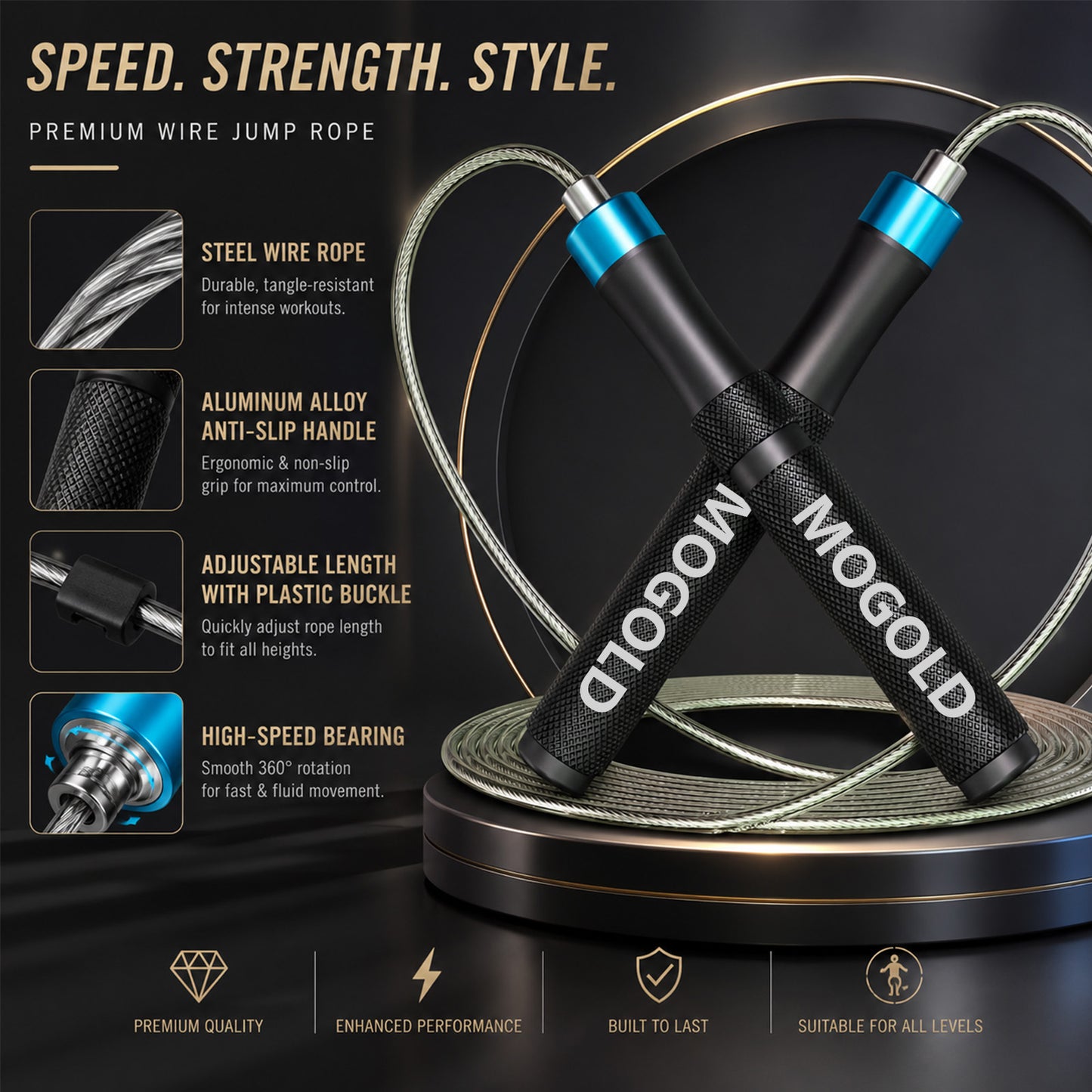 MOGOLD T16 Premium Wire Rope