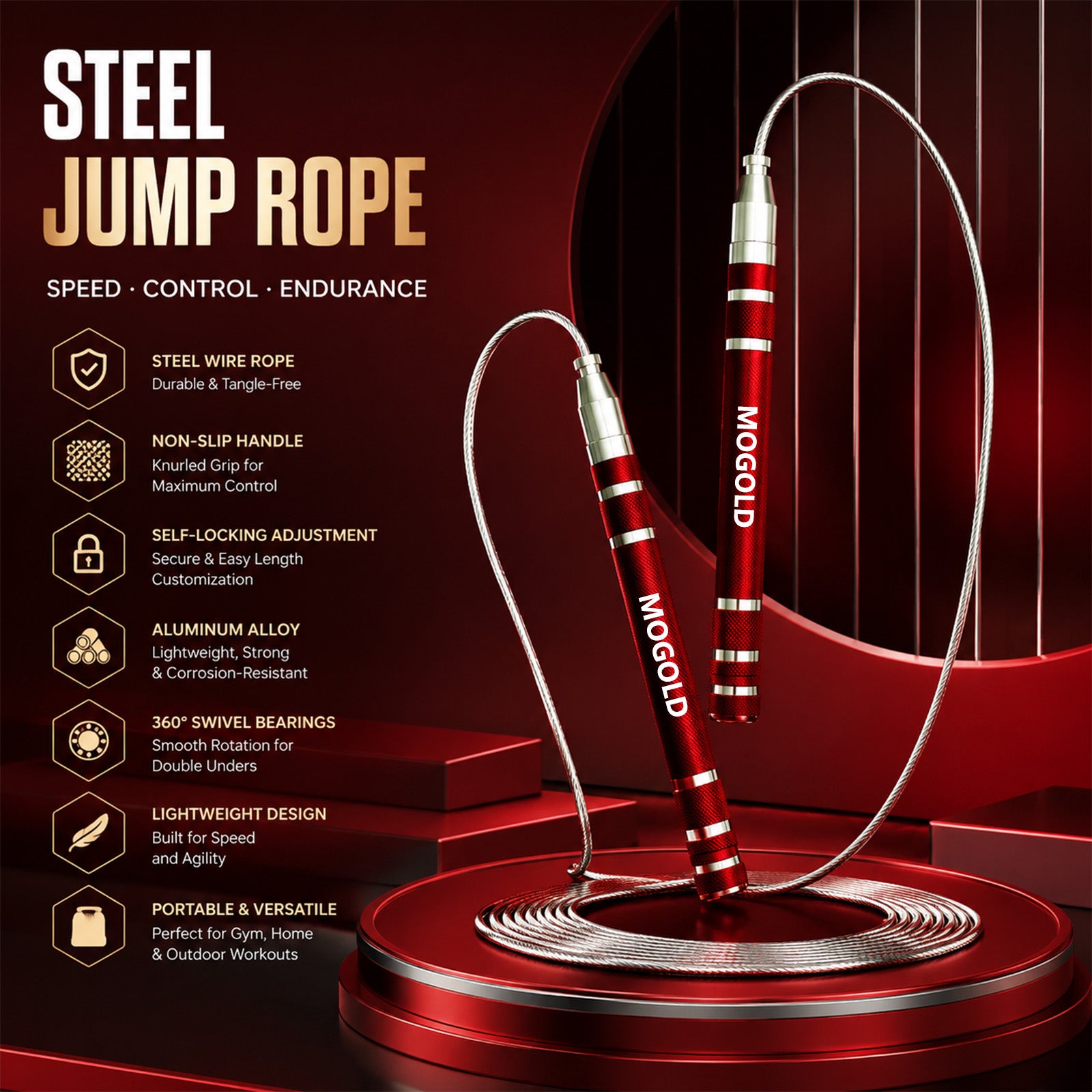 Mogold Ropes MOGOLD Ultra-Thin Wire Rope