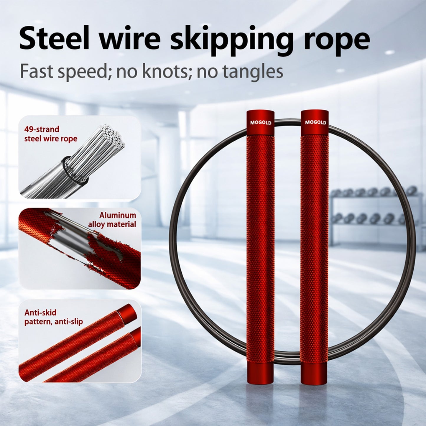 MOGOLD T53 Aluminum Speed Rope