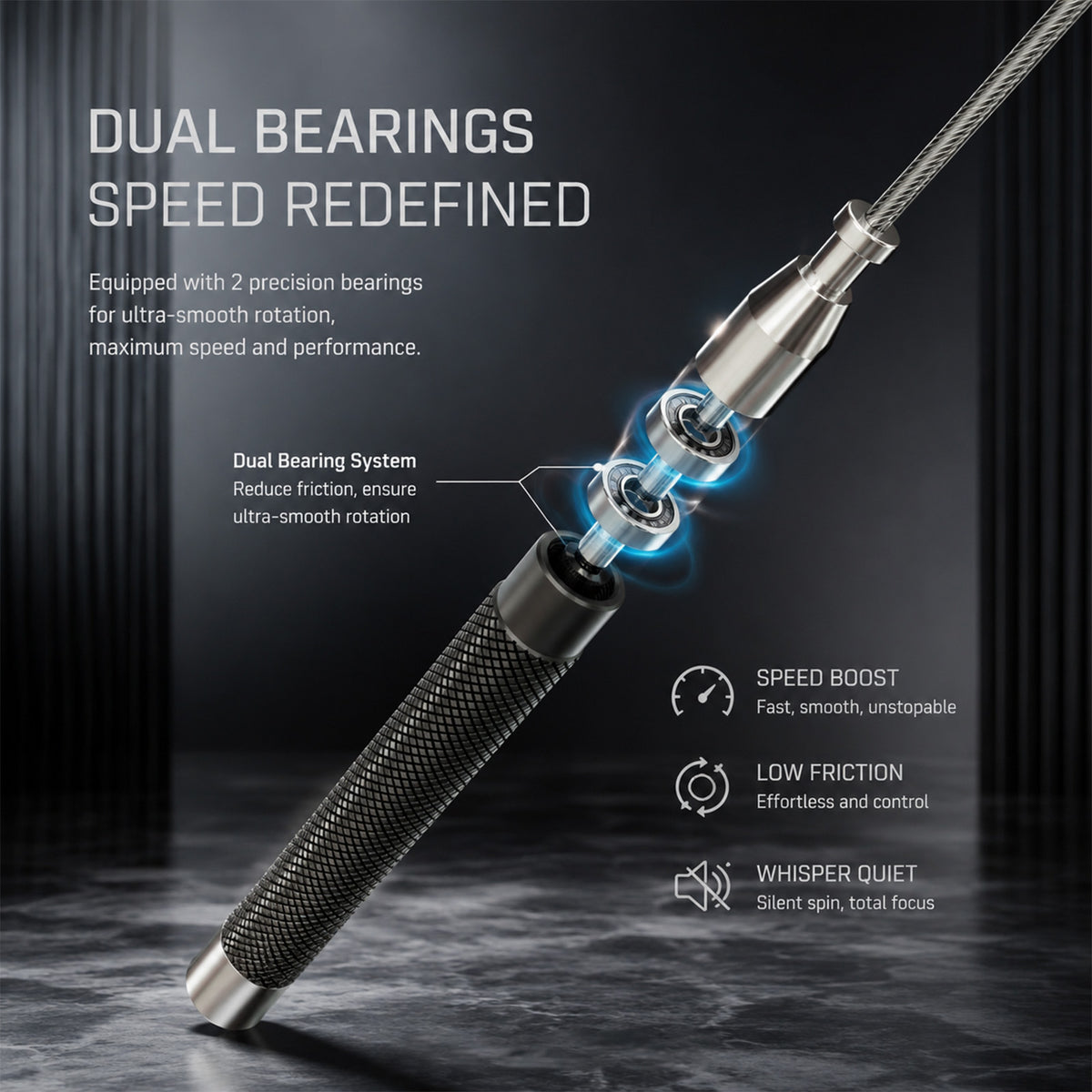 T03 Self-Locking Speed Jump Rope Adjustable