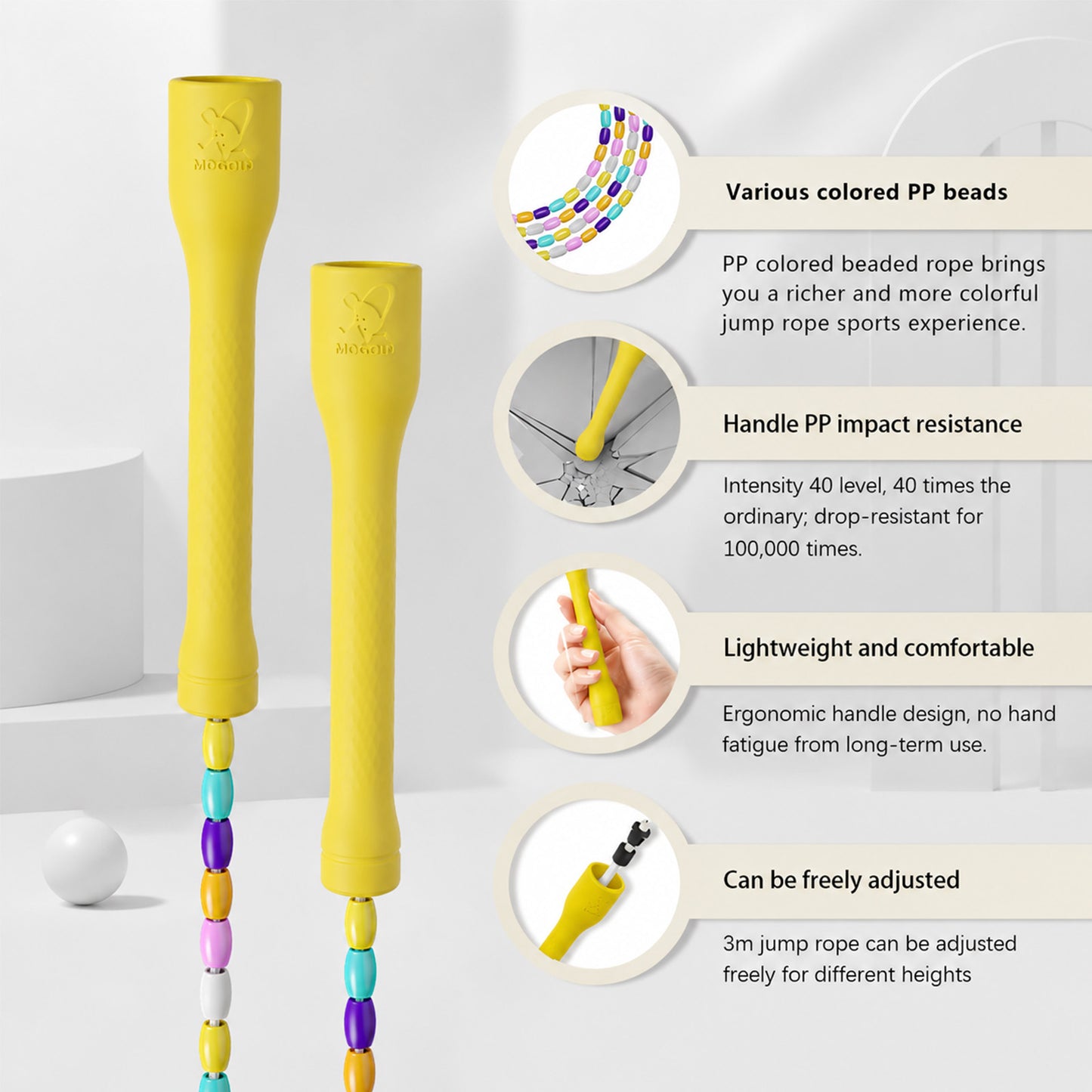 MOGOLD T100 Colorful Beaded Rope