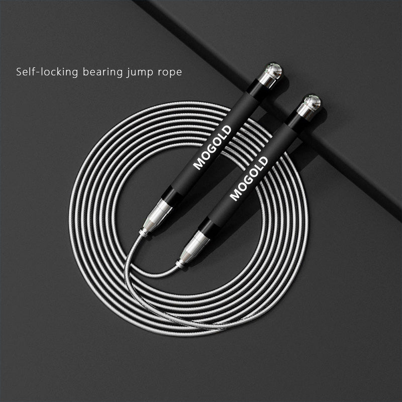MOGOLD Professional Speed Jump Rope | Ball Bearing Adjustable for Athletes | PVC Coated Steel Wire
