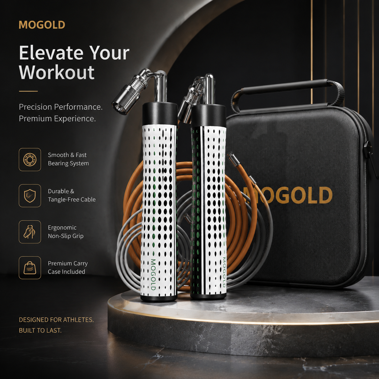 MOGOLD Green Dot Weighted Rope Set