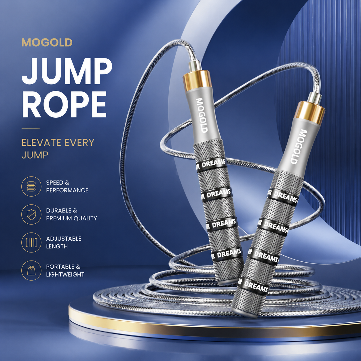 MOGOLD T21 Aluminum Speed Rope