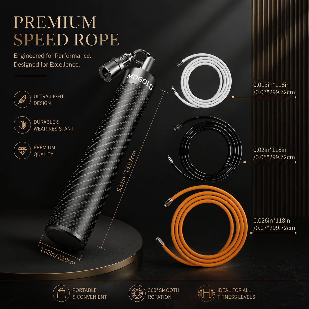 MOGOLD Weighted Jump Rope