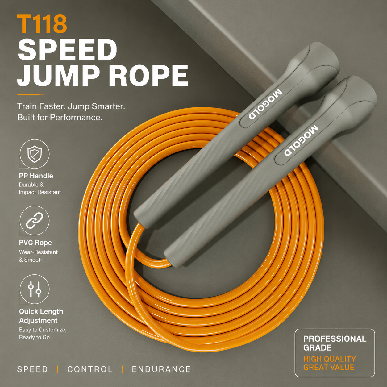 MOGOLD T118 Speed Rope