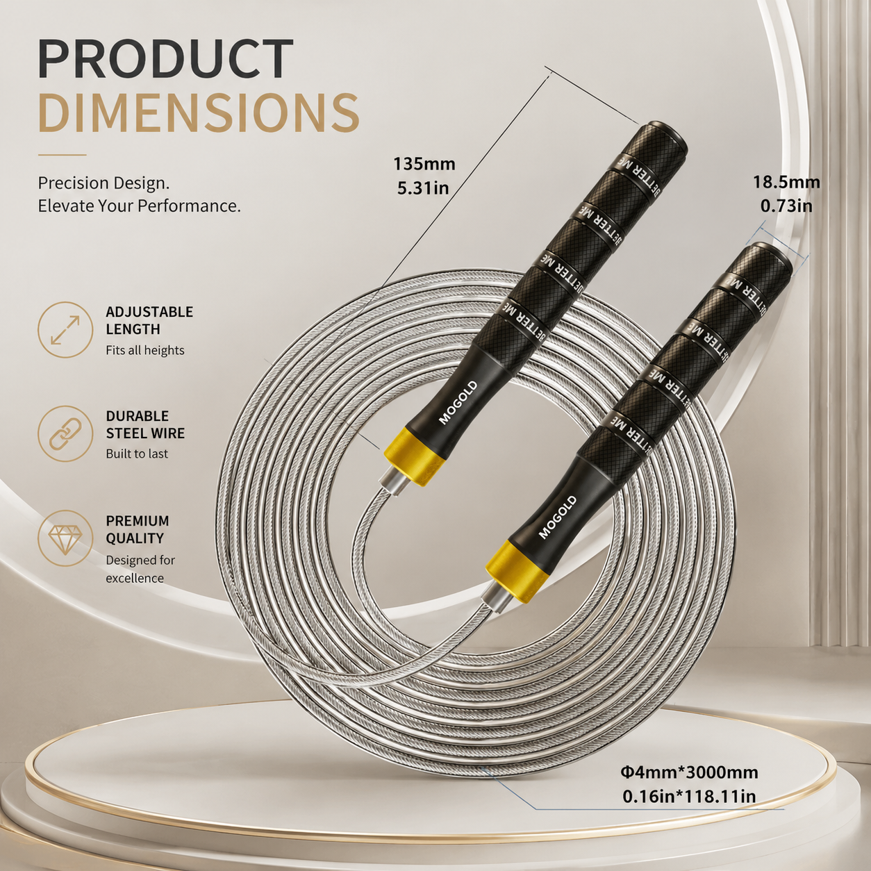 MOGOLD T21 Aluminum Speed Rope
