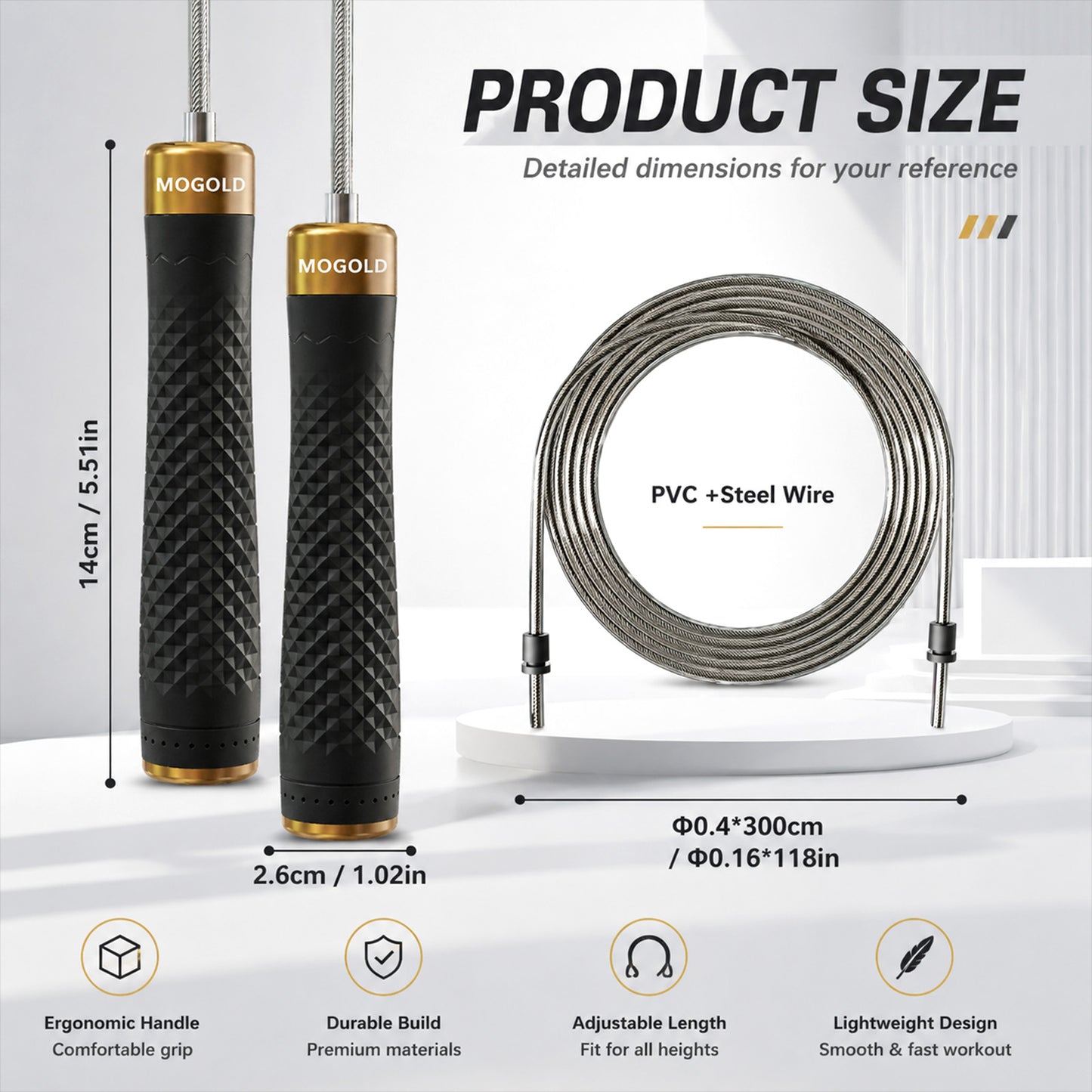 MOGOLD T64 Speed Rope