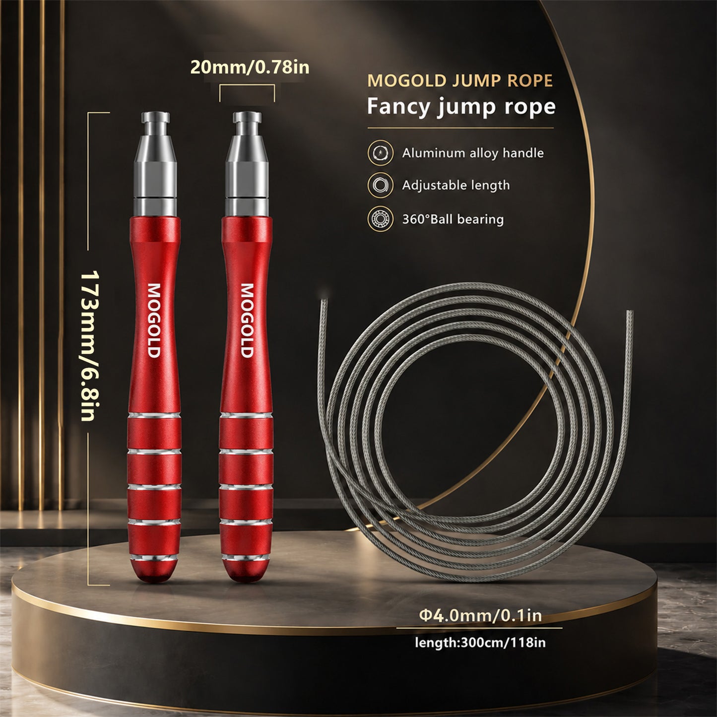 T40 Red Aluminum Speed Rope