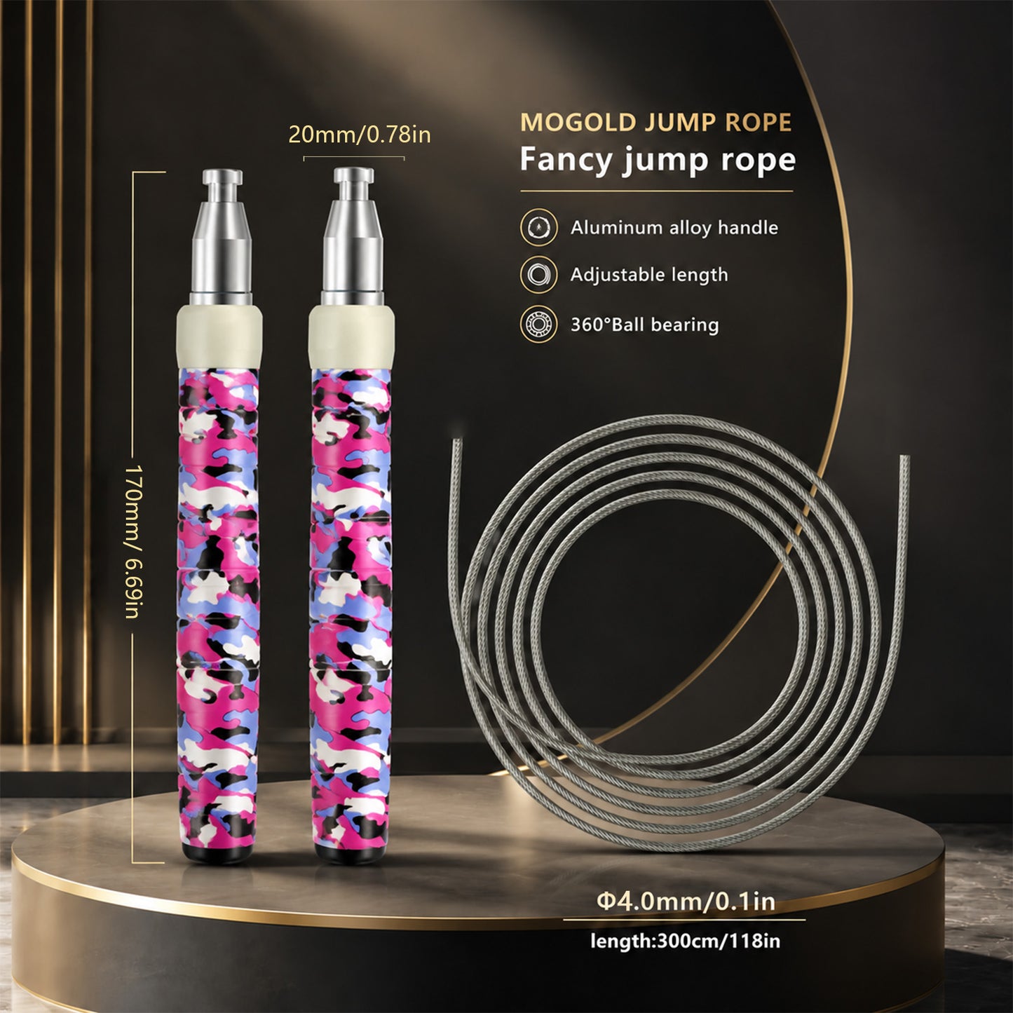 MOGOLD T15 Camo Speed Rope