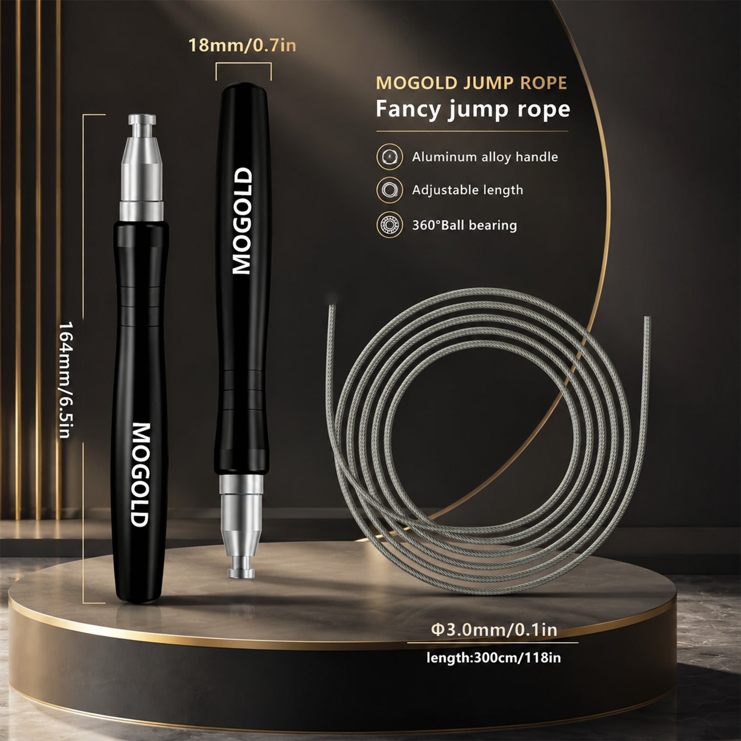 MOGOLD Aluminum Speed Jump Rope