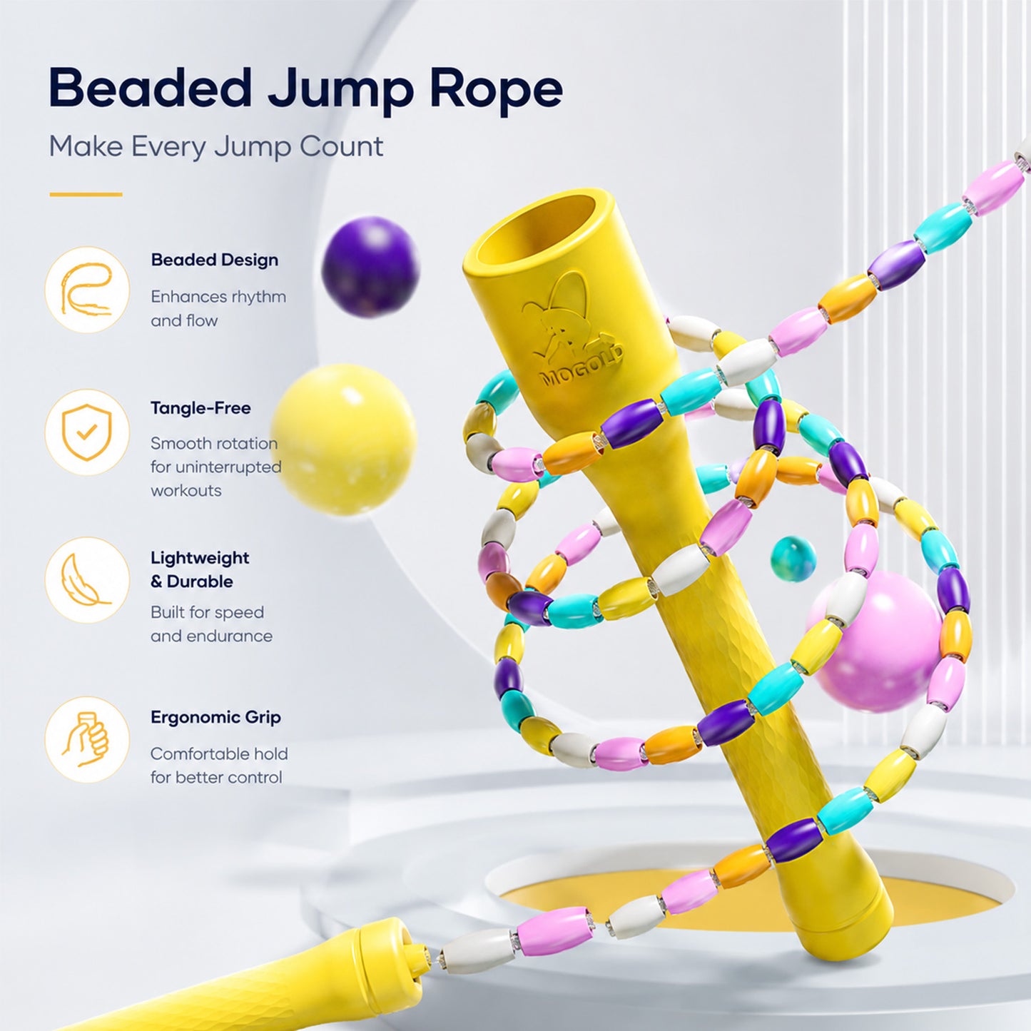 MOGOLD T100 Colorful Beaded Rope