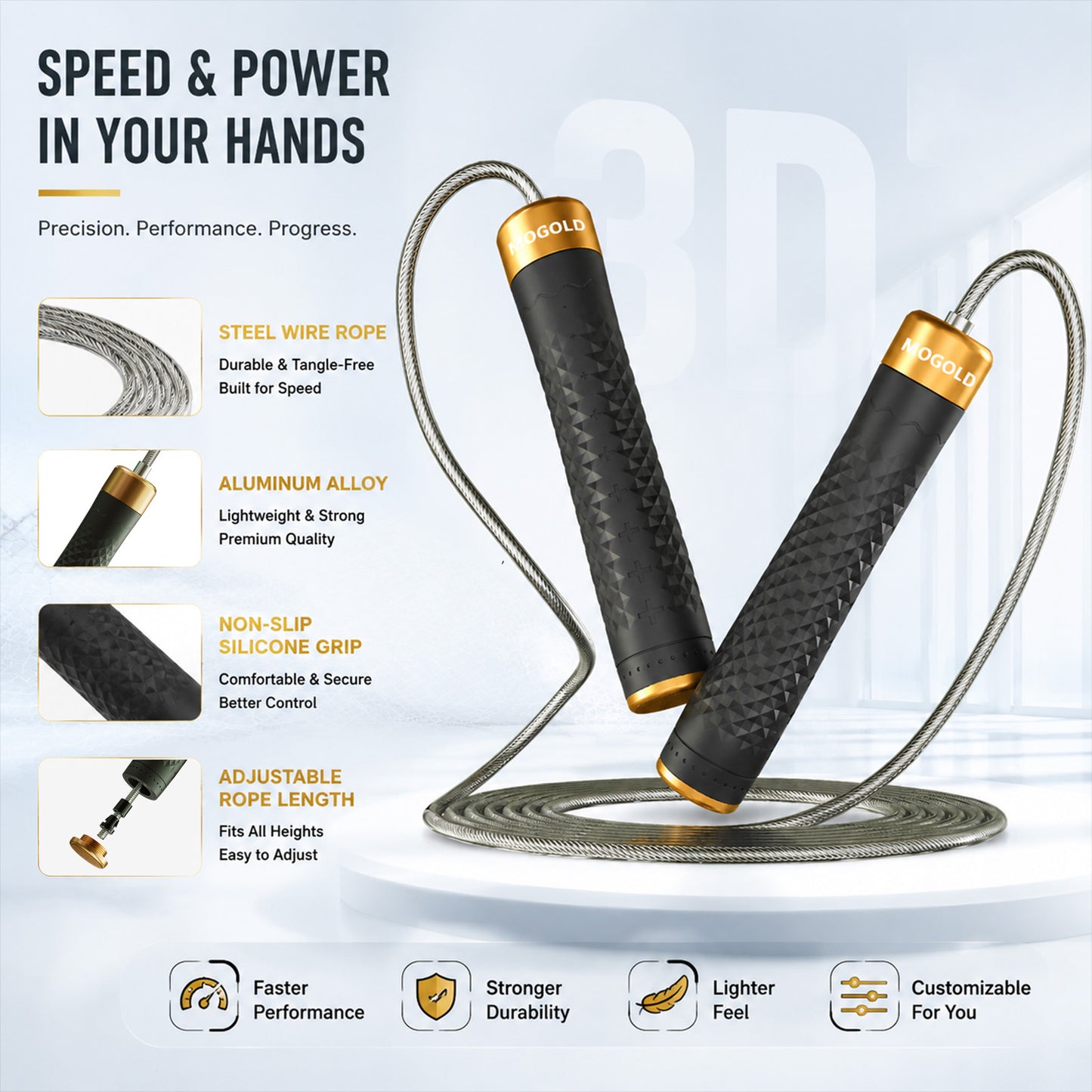 MOGOLD T64 Speed Rope
