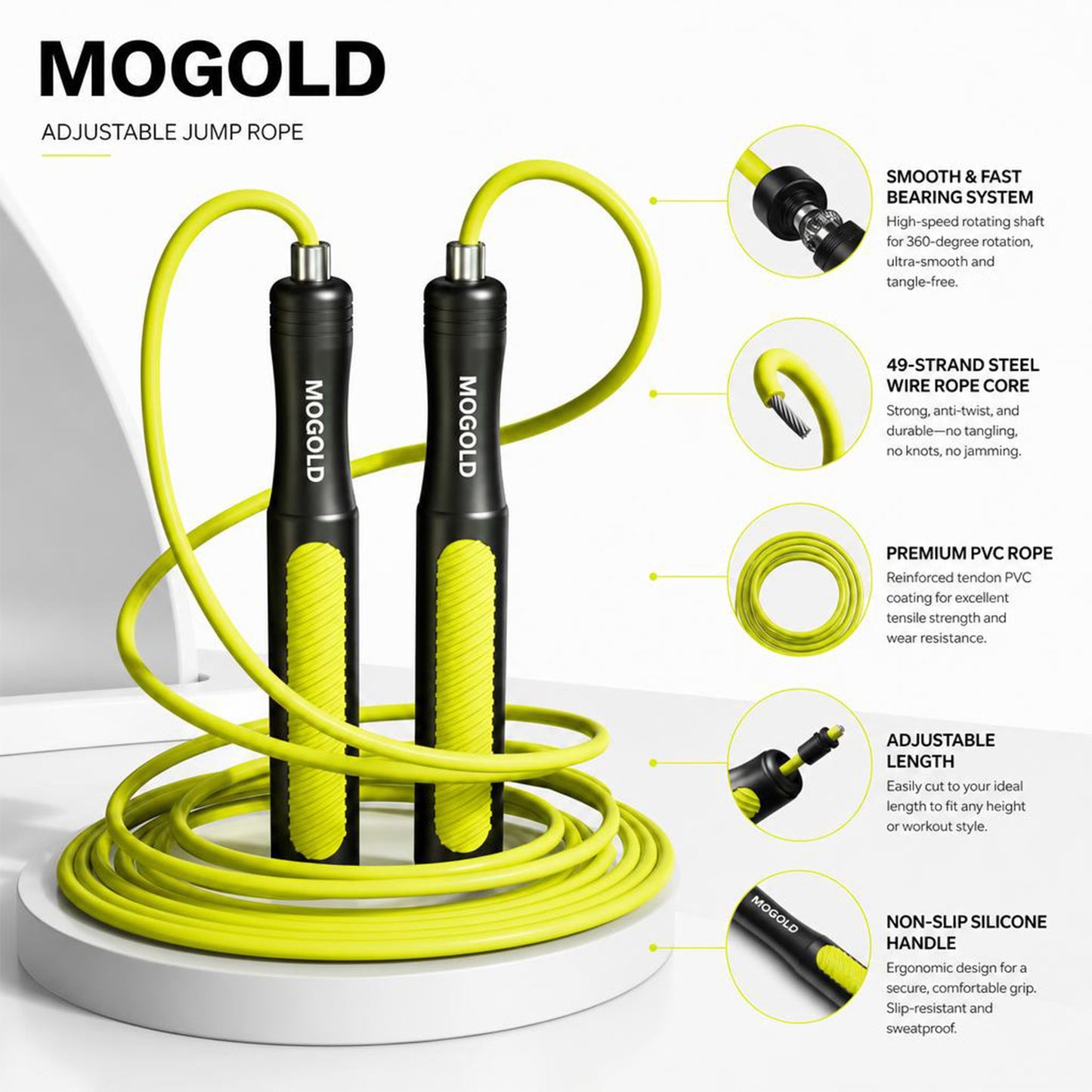 MOGOLD T105 Speed Rope
