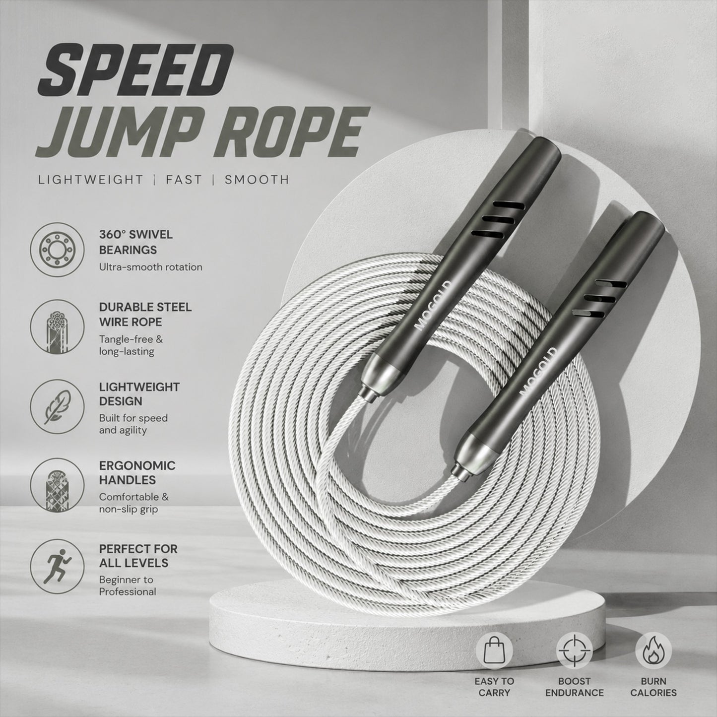 MOGOLD T79 Aluminum Speed Rope