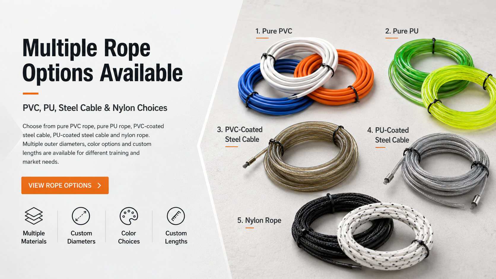 MOGOLD custom rope project options