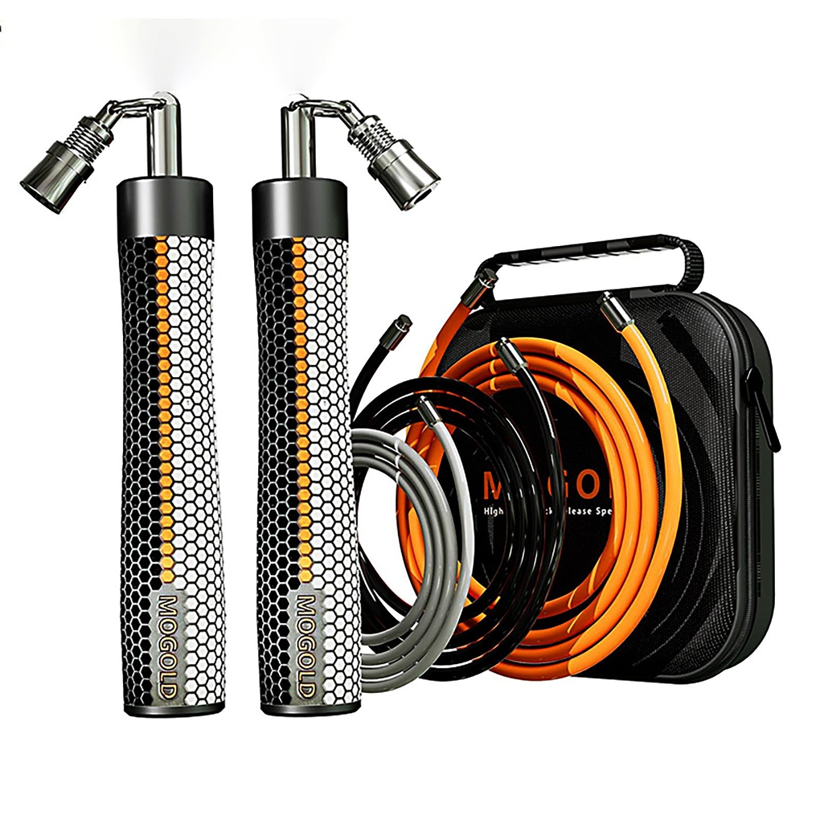 MOGOLD T64 speed jump rope set with interchangeable cables and carrying case